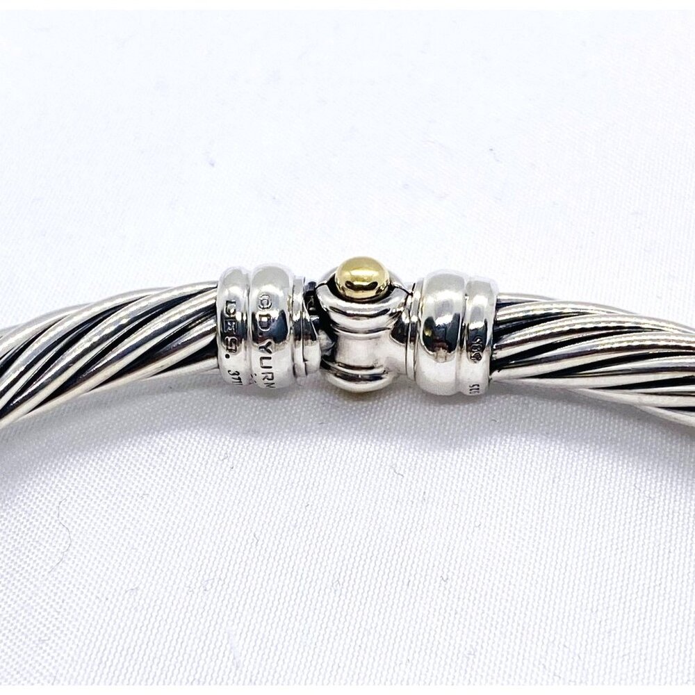 David Yurman Hinge Watch Case Bangle Bracelet 925 585 14k 8.5" View 3